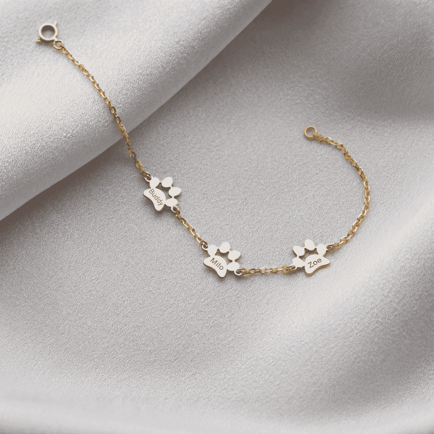 Custom Paw Name Bracelet