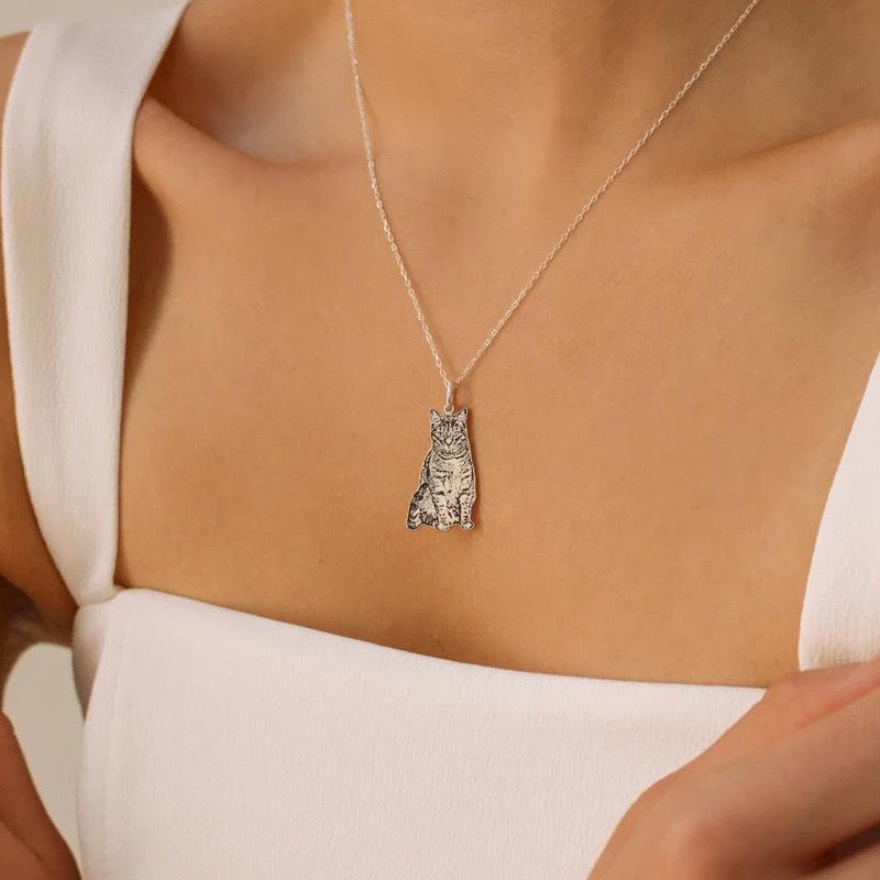 Custom Pet Portrait Necklace