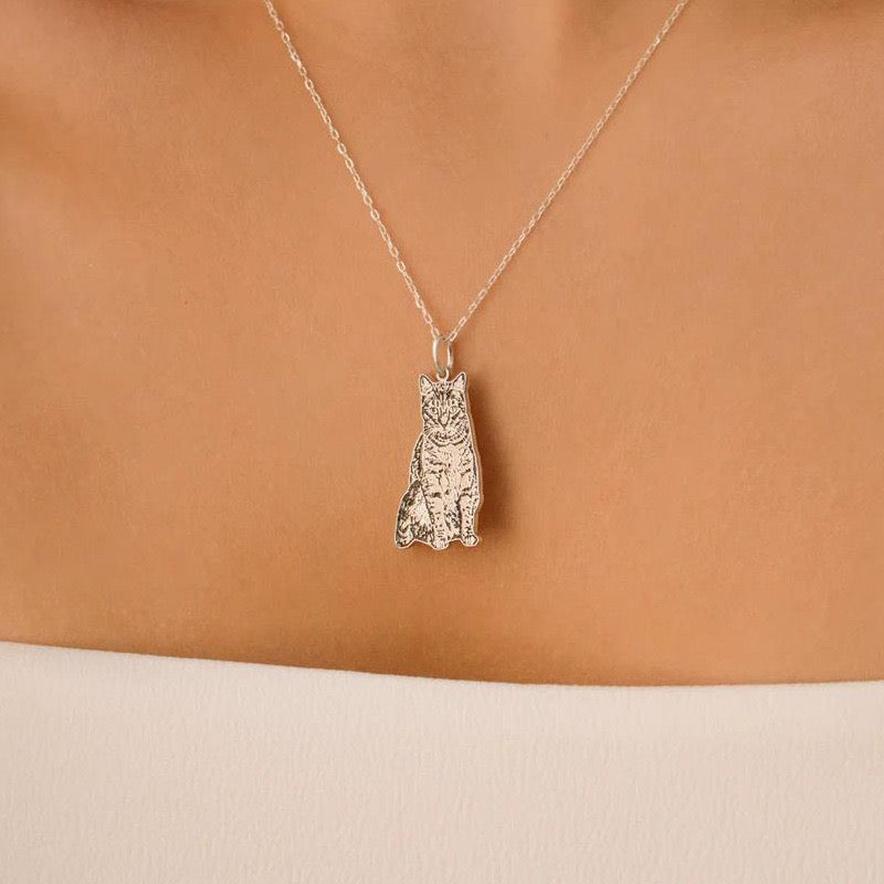 Custom Pet Portrait Necklace