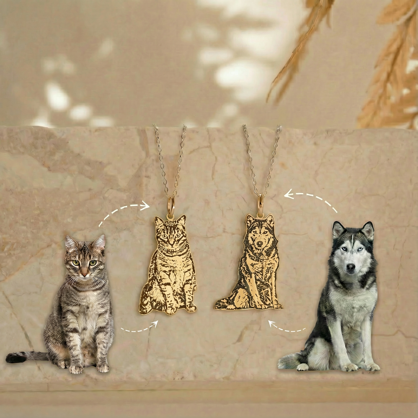 Custom Pet Portrait Necklace