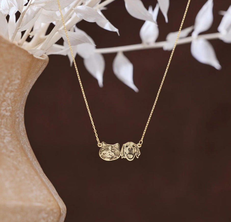 Custom Pet Face Necklace