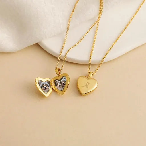 Custom Pet Heart Locket Necklace